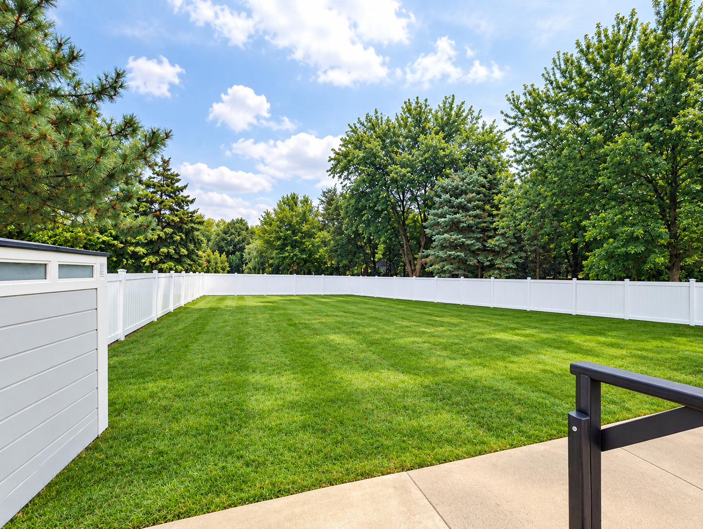 Completed fence installation in North Mankato, MN